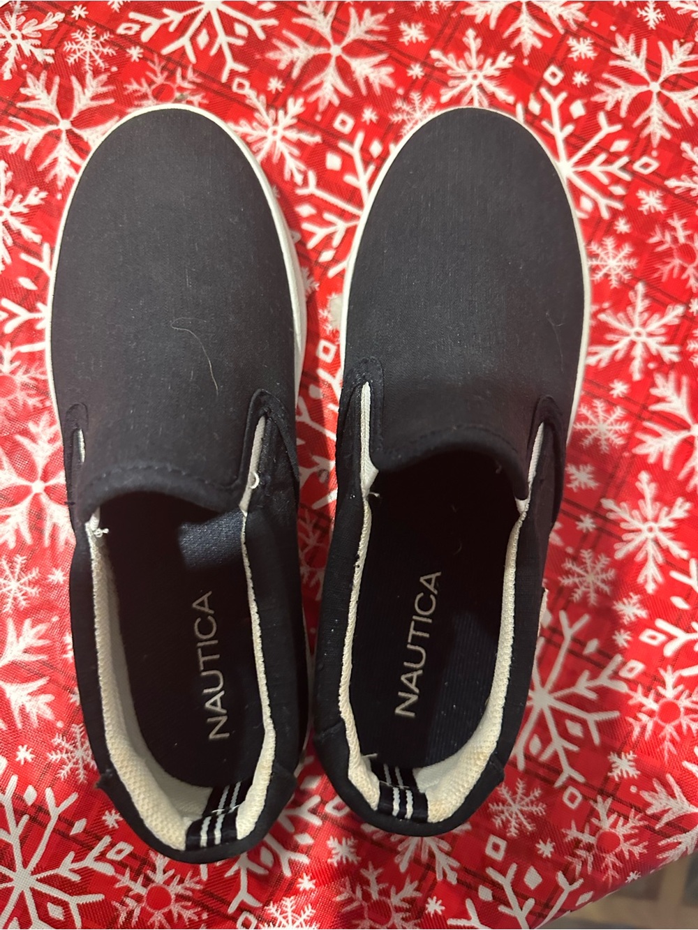 Nautica Kids boys Slip-On Canvas Shoes in Black